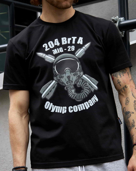 Футболка чорна з принтом 204 БрТА