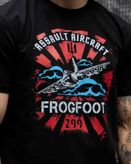 Футболка чорна з принтом 299 БрТА