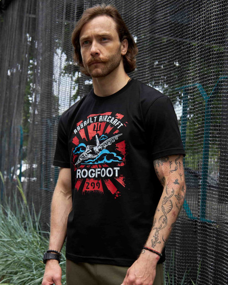 Футболка чорна з принтом 299 БрТА