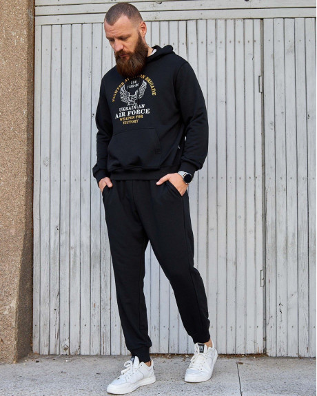 Худі чорний з принтом 114 БрТА Худі чорний з принтом 114 БрТА