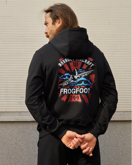 Худі чорний з принтом 299 БрТА