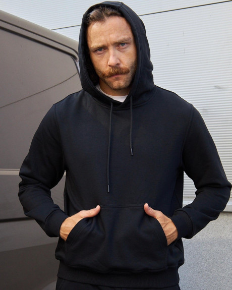 Худі чорний з принтом 299 БрТА