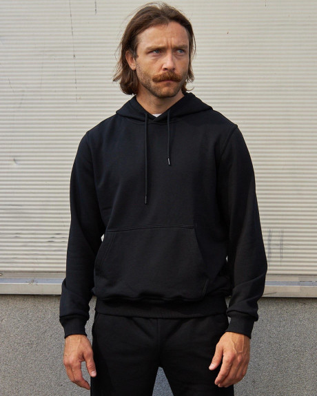 Худі чорний з принтом 299 БрТА