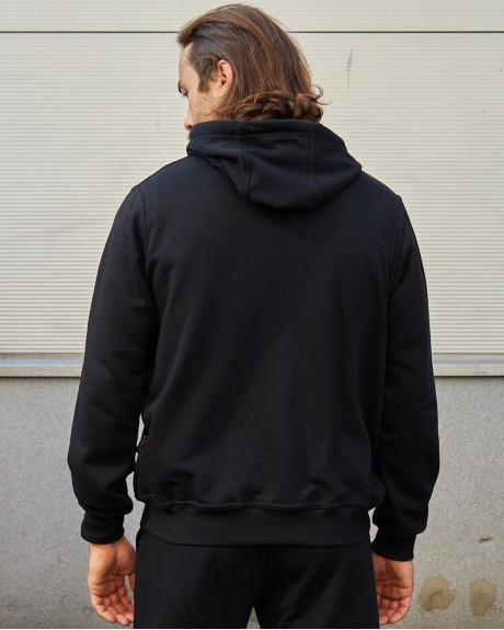 Худі чорний з принтом 831 БрТА