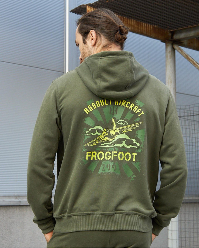 Худі хакі з принтом 299 БрТА Худі хакі з принтом 299 БрТА