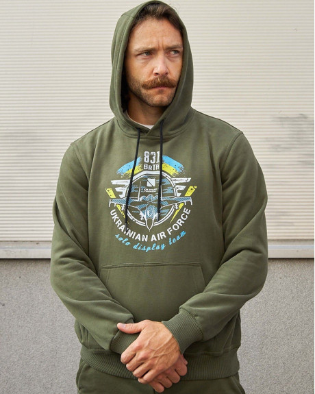 Худі хакі з принтом 831 БрТА