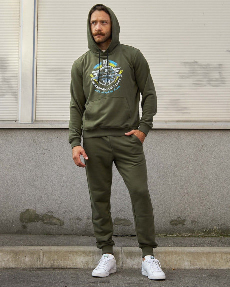 Худі хакі з принтом 831 БрТА