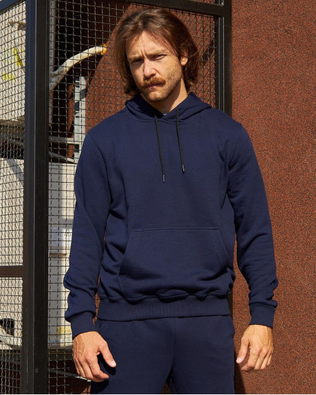 Худі синій з принтом 299 БрТА