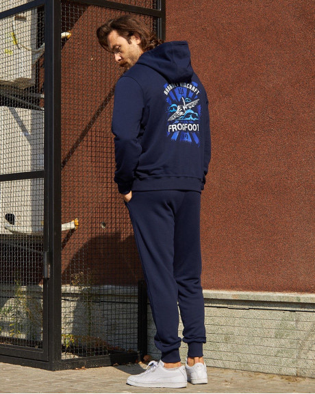 Худі синій з принтом 299 БрТА Худі синій з принтом 299 БрТА