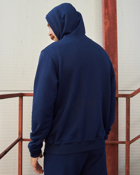 Худі синій з принтом 831 БрТА