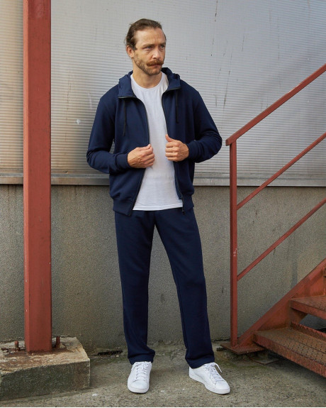 Худі на блискавці синій