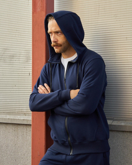 Худі на блискавці синій