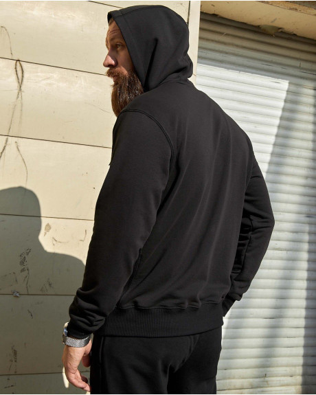 Худі на блискавці чорний з нашивками 40 БрТА