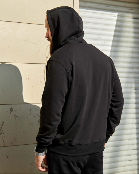 Худі на блискавці чорний з нашивками 7 БрТА