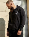 Худі на блискавці чорний з нашивками 7 БрТА