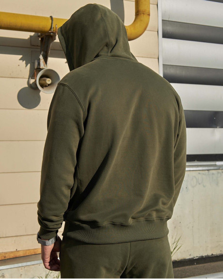 Худі на блискавці хакі з нашивками 40 БрТА
