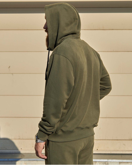 Худі на блискавці хакі з нашивками 7 БрТА