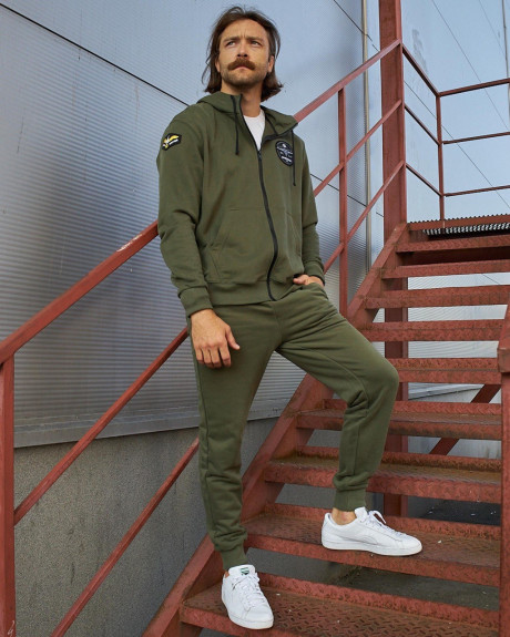 Худі на блискавці хакі з нашивками 831 БрТА