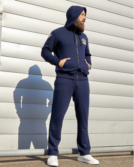 Худі на блискавці синій з нашивками 40 БрТА