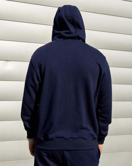 Худі на блискавці синій з нашивками 7 БрТА