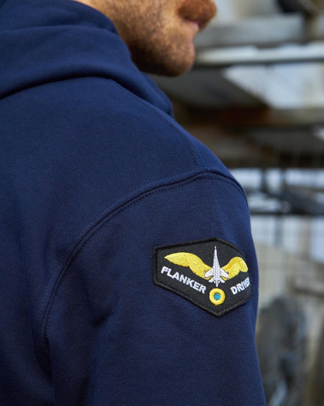 Худі на блискавці синій з нашивками 831 БрТА