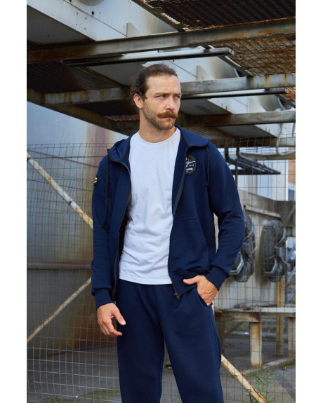 Худі на блискавці синій з нашивками 831 БрТА