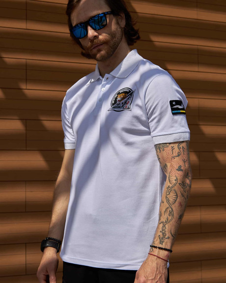 Поло біле з нашивками 40 БрТА