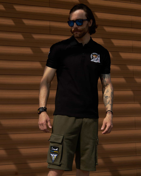 Поло чорне з нашивками 40 БрТА