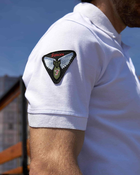 Поло біле з нашивками 7 БрТА