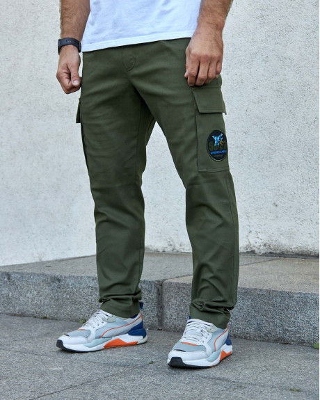 Штани карго олива з нашивками 831 БрТА