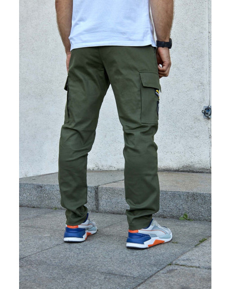 Штани карго олива з нашивками 831 БрТА