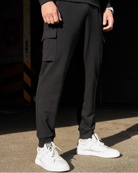 Спортивні штани карго чорні