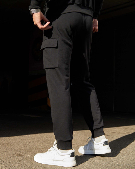 Спортивні штани карго чорні