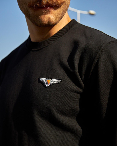 Світшот чорний базовий