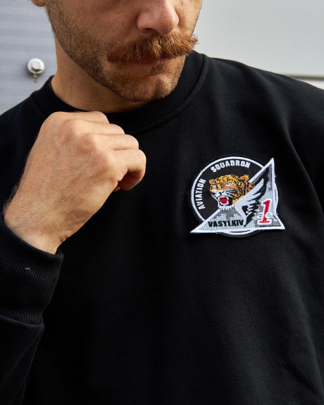 Світшот чорний з нашивками 40 БрТА Світшот чорний з нашивками 40 БрТА