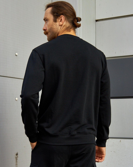 Світшот чорний з нашивками 7 БрТА