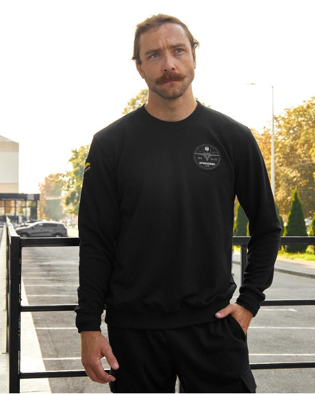 Світшот чорний з нашивками 831 БрТА