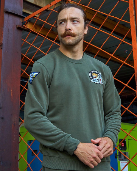 Світшот хакі з нашивками 40 БрТА