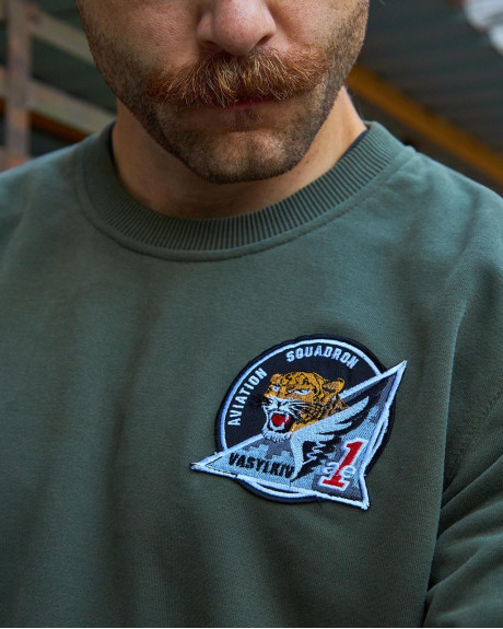 Світшот хакі з нашивками 40 БрТА