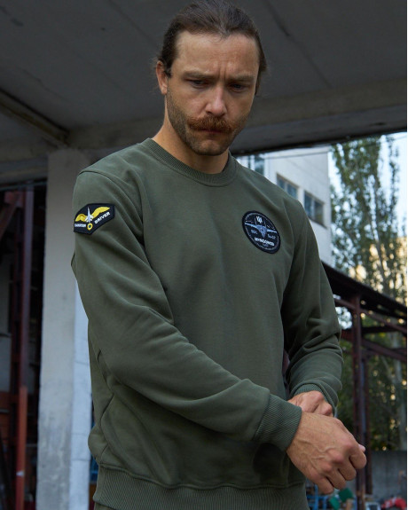 Світшот хакі з нашивками 831 БрТА Світшот хакі з нашивками 831 БрТА