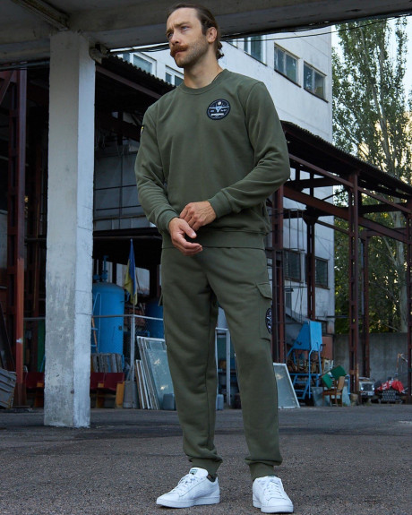 Світшот хакі з нашивками 831 БрТА Світшот хакі з нашивками 831 БрТА