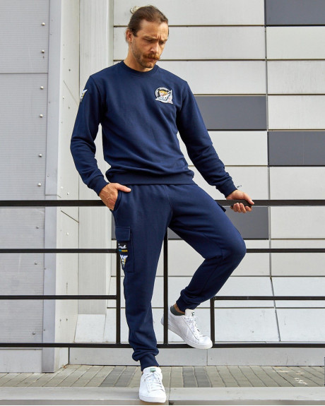 Світшот синій з нашивками 40 БрТА