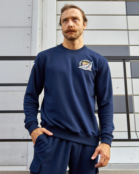 Світшот синій з нашивками 40 БрТА