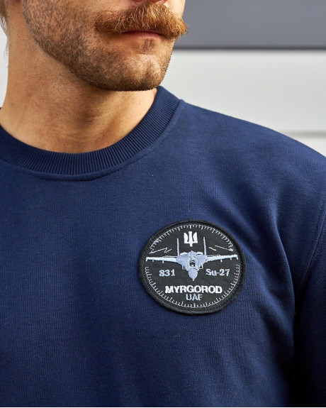 Світшот синій з нашивками 831 БрТА Світшот синій з нашивками 831 БрТА