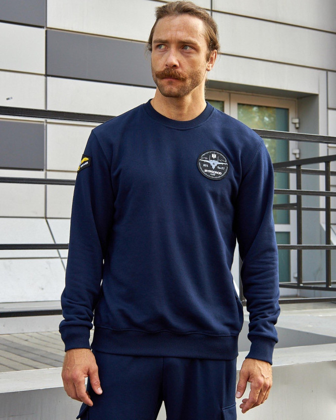 Світшот синій з нашивками 831 БрТА Світшот синій з нашивками 831 БрТА