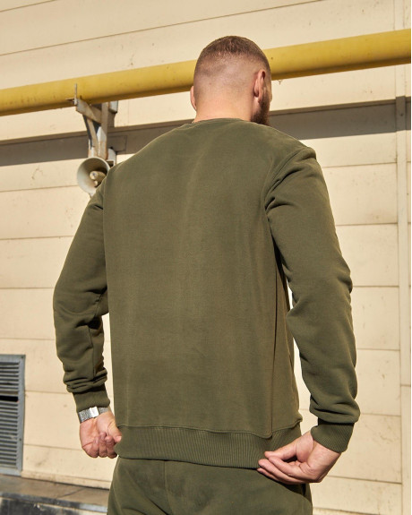 Світшот хакі з принтом 831 БрТА