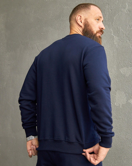 Світшот синій з принтом 114 БрТА