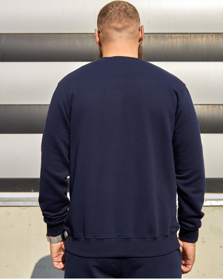 Світшот синій з принтом 114 БрТА