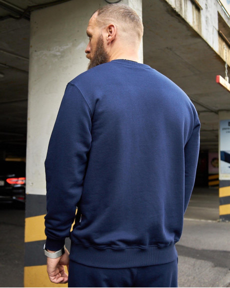 Світшот синій з принтом 204 БрТА