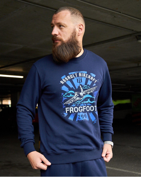 Світшот синій з принтом 299 БрТА Світшот синій з принтом 299 БрТА